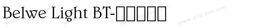 Belwe Light BT字体转换